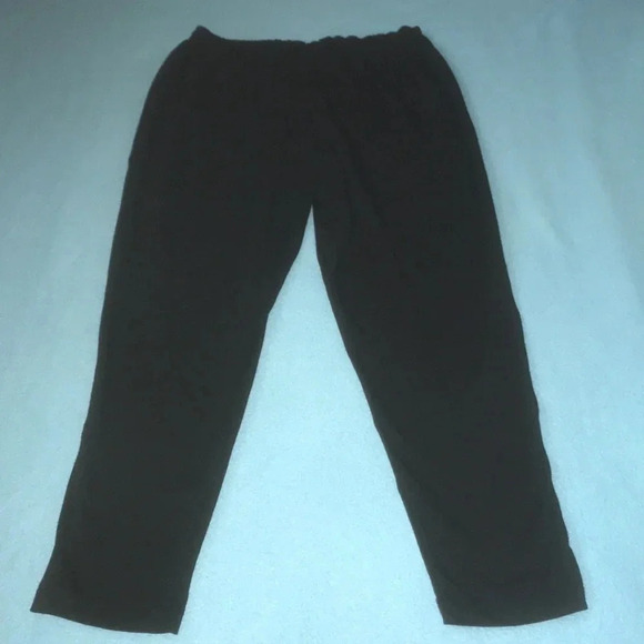 WOMAN WITHIN Leggings black elastic waistband cotton spandex size L 18/20 - Picture 2 of 7